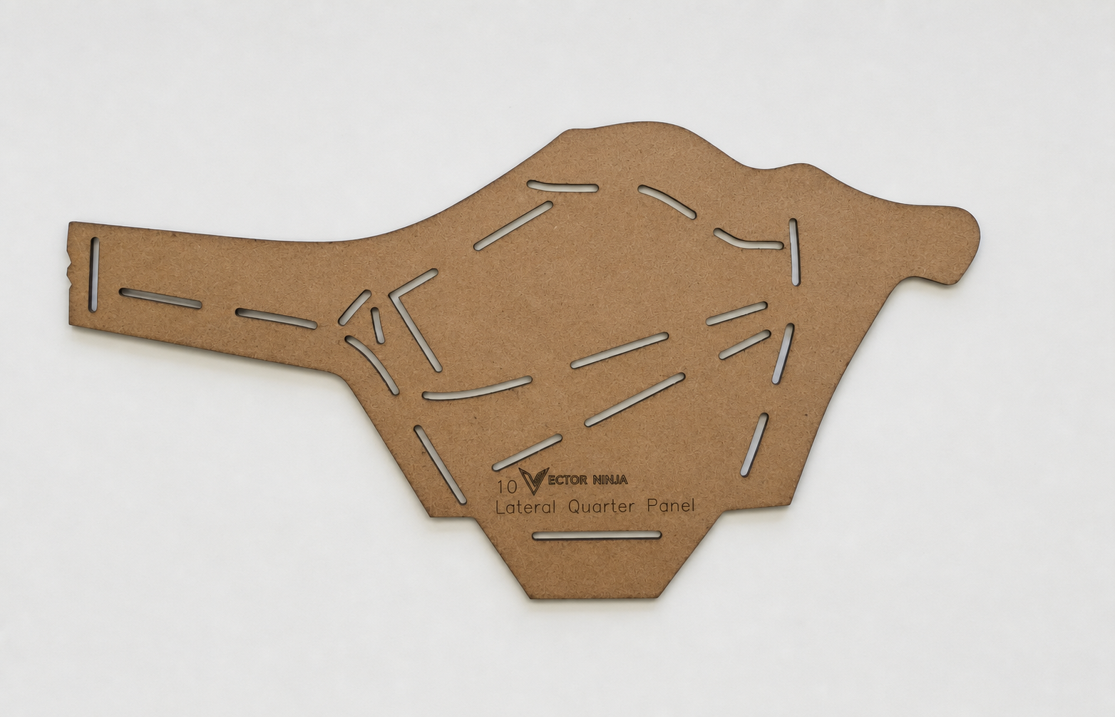 AJ 1 High TS template component with registration marks, cut marks, printed guide marks, and chipboard texture