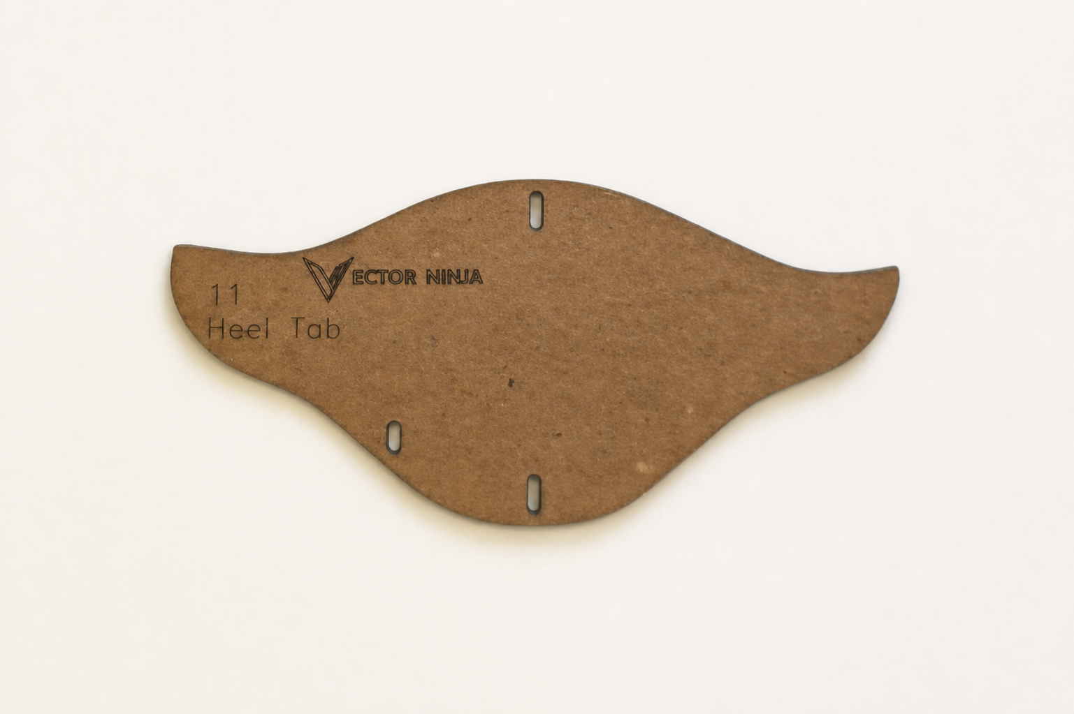 AJ 1 Low TS template component with registration marks, cut marks, printed guide marks, and chipboard texture